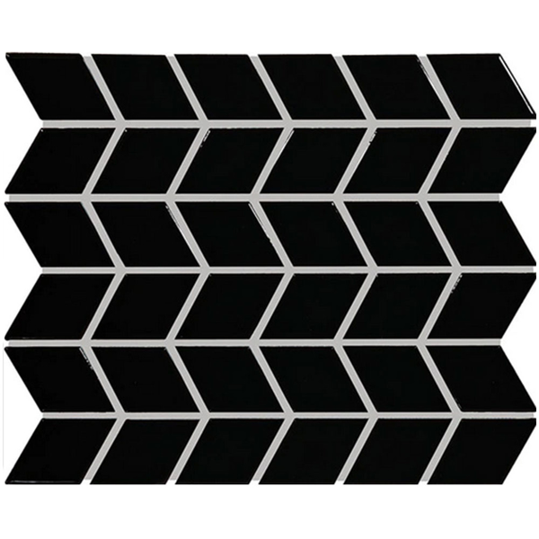 Picture of Daltile - Color Wheel Retro Chevron Black Glossy