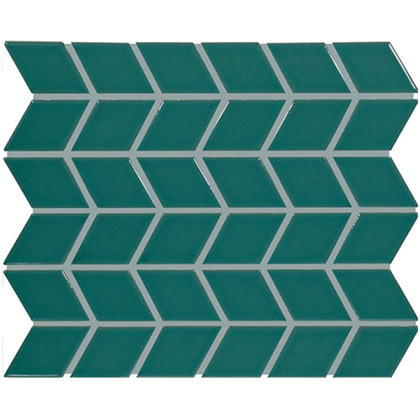 Picture of Daltile - Color Wheel Retro Chevron Peaock Glossy