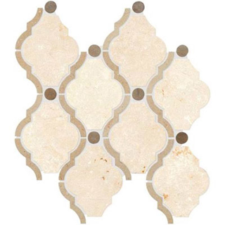 Picture of Daltile - Stone Decorative Accents Framed Baroque Mosaic Latte Blend Polished