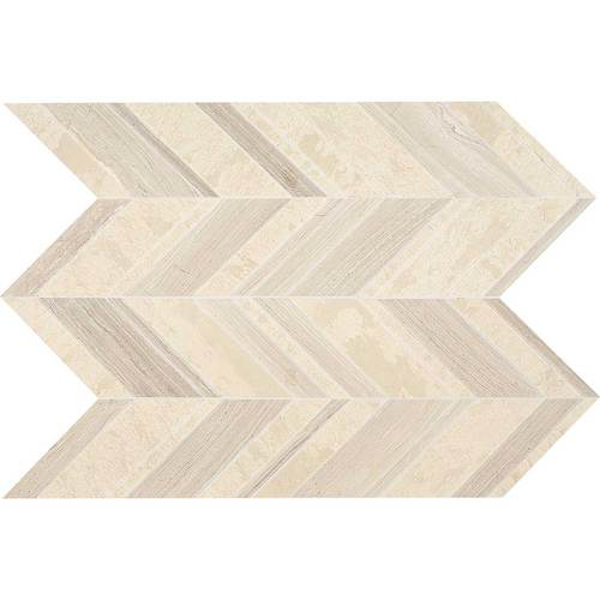 Picture of Daltile - Stone Decorative Large Chevron Fusion Blanc