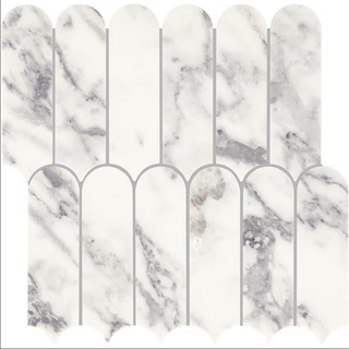 Picture of Daltile - Eclessia Elongated Fan Mosaic Arabescato Argento