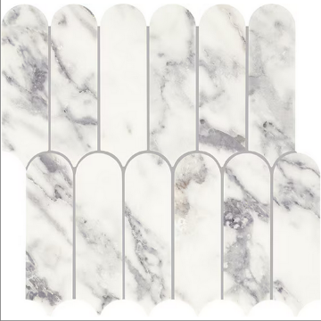 Picture of Daltile - Eclessia Elongated Fan Mosaic Arabescato Argento