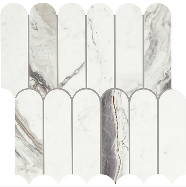 Picture of Daltile - Eclessia Elongated Fan Mosaic Volakas