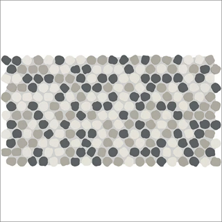 Picture of Daltile - Keystones Organic Peny Rounds White Rock Blend