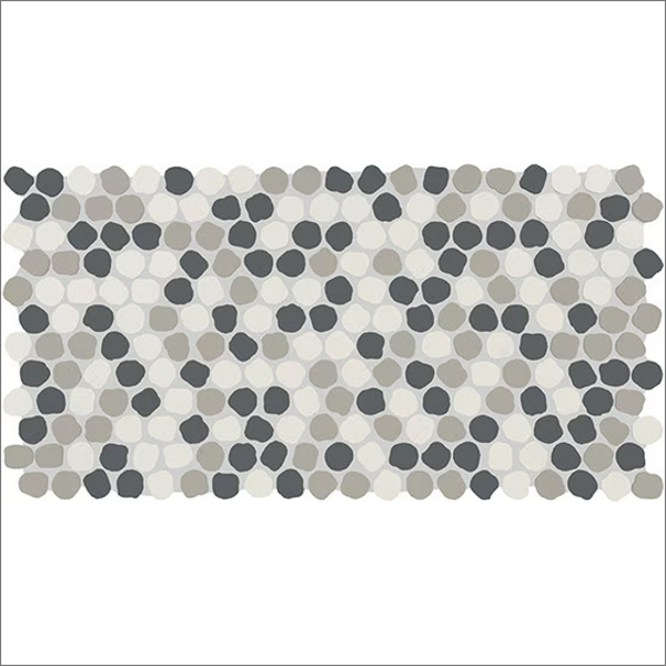 Picture of Daltile - Keystones Organic Peny Rounds White Rock Blend