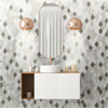 Picture of Daltile - Raine Arabesque Stratus White Blend Honed