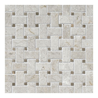 Picture of Daltile - Limestone Mosaics Unique Shapes Arctic Gray Basketweave