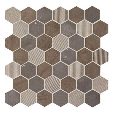 Picture of Daltile - Limestone Hexagon Mosaic Sormonne Brun Blend
