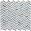 Picture of American Olean - Candora Mini Chevron Mosaic White and Blue
