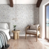 Picture of American Olean - Candora Mini Chevron Mosaic White and Blue