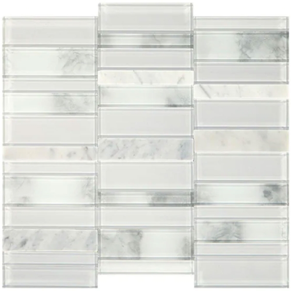 Picture of Daltile - SimplyStick Mosaix Straight Stack Stormy Mist Glass Blend Polished