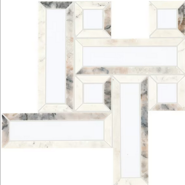 Picture of Daltile - Gamma Basketweave Mosaic Illusive Blend