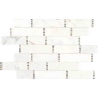 Picture of Daltile - Marble Random Linear Mosaic First Snow Elegance