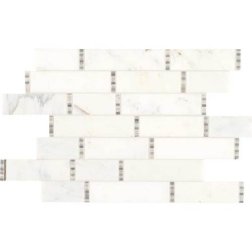 Picture of Daltile - Marble Random Linear Mosaic First Snow Elegance