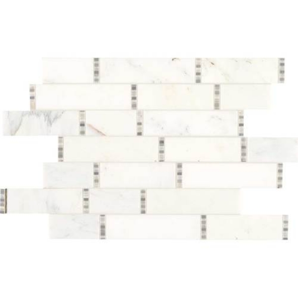 Picture of Daltile - Marble Random Linear Mosaic First Snow Elegance