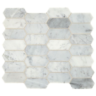 Picture of Daltile - Marble Elongated Hex Mosaics Carrara White