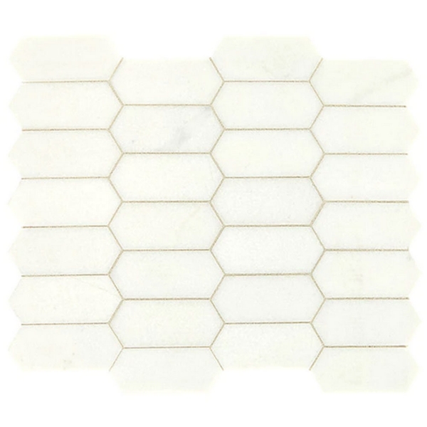 Picture of Daltile - Marble Elongated Hex Mosaics Thassos White