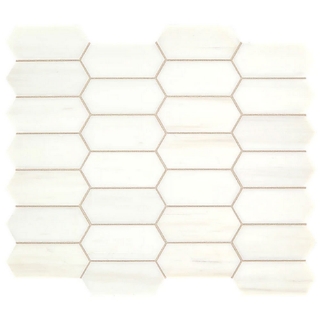 Picture of Daltile - Marble Elongated Hex Mosaics Contempo White