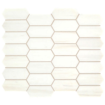 Picture of Daltile - Marble Elongated Hex Mosaics Contempo White