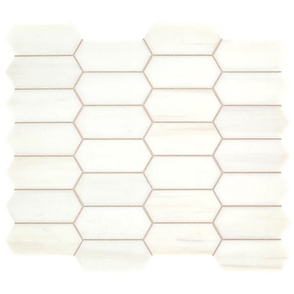 Picture of Daltile - Marble Elongated Hex Mosaics Contempo White