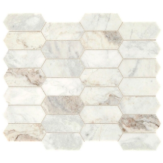 Picture of Daltile - Marble Elongated Hex Mosaics Daphne White