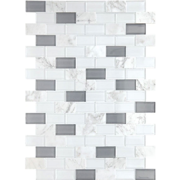Picture of Daltile - Perfit Mosaix White Carrara Glass Brick Polished