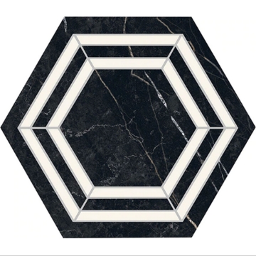 Picture of Daltile - Perpetuo 8 Hexagon Deco Tuxedo