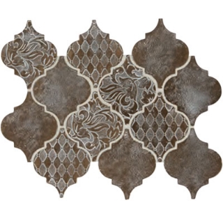 Picture of Daltile - Vintage Metals Arabesque Mosaic Whitewash Classic Bronze