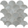 Picture of Daltile - Vintage Metals Fan Mosaic Whitewash Titanium