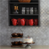 Picture of Daltile - Vintage Metals Fan Mosaic Whitewash Titanium