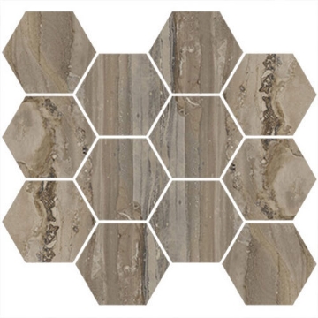 Picture of Happy Floors - Exotic Stone Hexagon Mosaic Tundra Polished