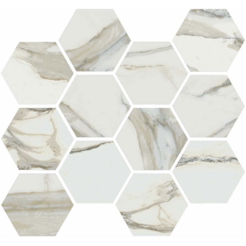 Picture of Happy Floors - Stratus Hexagon Mosaic Oro Natural