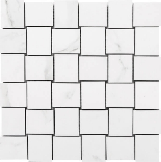 Picture of Happy Floors - Statuario Luxe Basketweave Mosaic Statuario