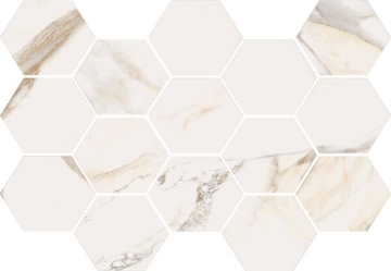 Picture of Happy Floors - Dorian Hexagon Mosaic Gold Polished