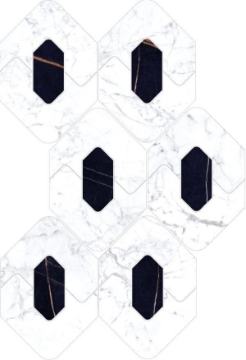 Picture of Happy Floors - Kobe Legend Mosaic Statuarietto Polished
