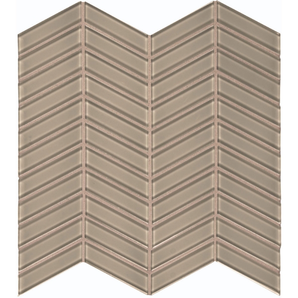 Picture of Tesoro - Element Glass Mosaic Chevron Smoke