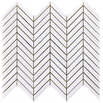 Picture of Happy Floors - Stone and Marble Chevron Thassos
