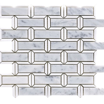 Picture of Happy Floors - Stone and Marble Framed Brick Carrara Thassos