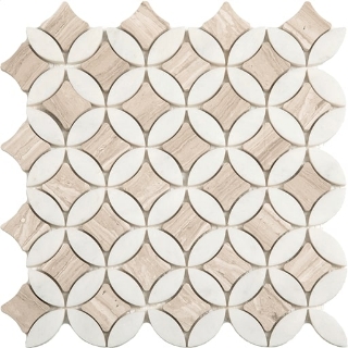 Picture of Happy Floors - Stone and Marble Superellipse Wooden White Paper White