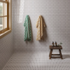Picture of Bedrosians - Le Cafe Mosaic Basketweave White Matte Black Glossy Dot