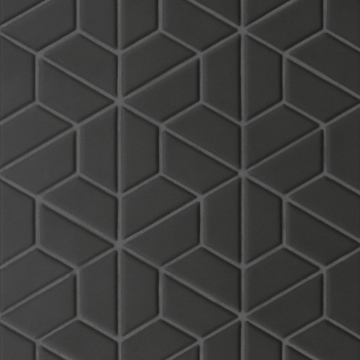 Picture of Bedrosians - Le Cafe Mosaic Half Hexagon Black Matte