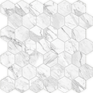 Picture of Anatolia Tile & Stone - La Marca Hexagon Mosaic 2 Statuarietto Polished