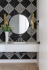 Picture of Bedrosians - Vivace 9 x 9 Deco Roads Caviar Matte