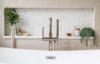 Picture of Bedrosians - Marble Stone Chevron Mosaic White Carrara Honed