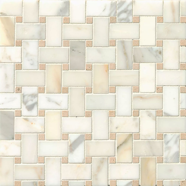 Picture of Bedrosians - Marble Stone Mosaic Basketweave Ashbury