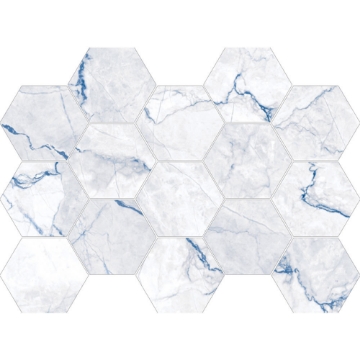 Picture of Happy Floors - Statik Hexagon Mosaic Electrik Polished