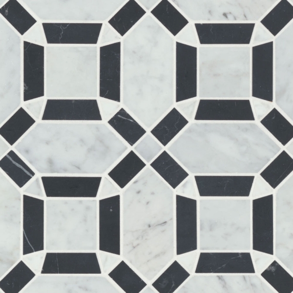 Picture of Bedrosians - Matisse 1 White Carrara/Nero Marquina