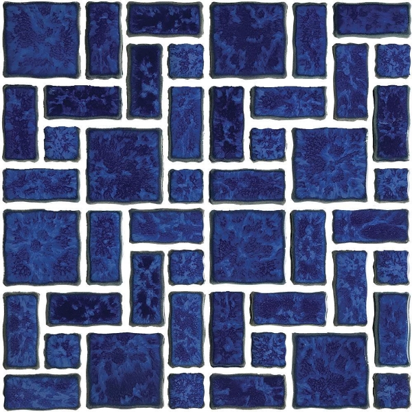 Picture of Tesoro - Reflection Random Mosaic Pacific Blue