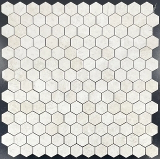 Picture of Elon Tile & Stone - Hexagon Mosaics 2 Alba Nova Honed