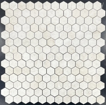 Picture of Elon Tile & Stone - Hexagon Mosaics 2 Alba Nova Honed